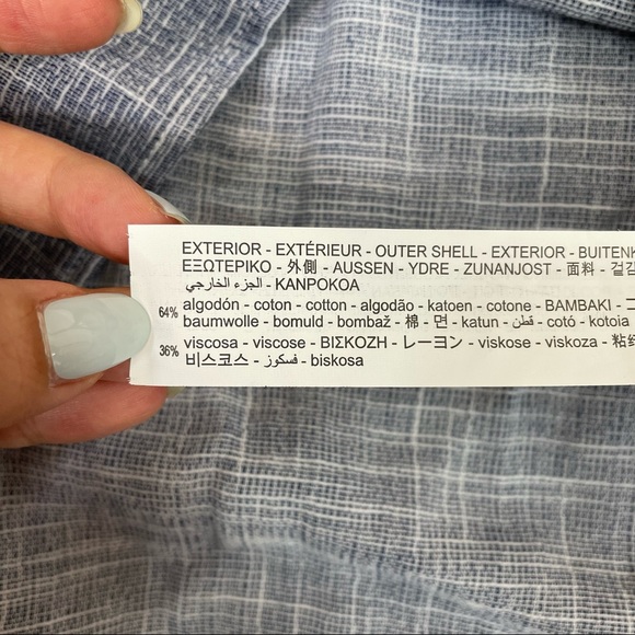 Zara Blue Tassle Tie Blouse - Picture 7 of 8